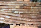 TBBS71 15 inches 5*7mm tube moonstone gemstone beads wholesale