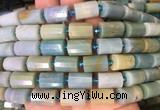 TBBS94 15 inches 10*14mm faceted tube chinese amazonite gemstone beads