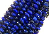 TEBS32 15 inches 6*10mm faceted rondelle blue tiger eye beads