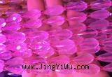 TRBS04 15 inches 8*16mm faceted teardrop rose quartz gemstone beads
