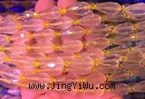 TRBS05 15 inches 8*16mm faceted teardrop lemon quartz gemstone beads