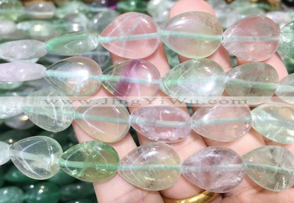 TRBS115 15 inches 13*18mm flat teardrop Fluorite beads wholesale