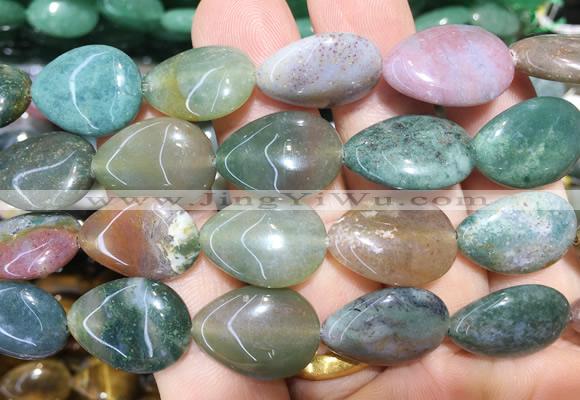 TRBS120 15 inches 13*18mm flat teardrop India agate beads wholesale