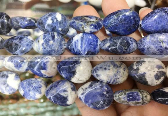 TRBS123 15 inches 13*18mm flat teardrop Sodalite beads wholesale