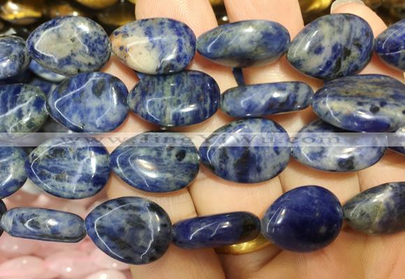 TRBS124 15 inches 13*18mm flat teardrop Sodalite beads wholesale