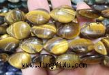 TRBS126 15 inches 13*18mm flat teardrop Yellow tiger eye beads wholesale
