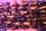 TRBS17 15 inches 8*16mm faceted teardrop yellow tiger eye gemstone beads
