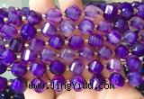 TWBS105 15 inches 10mm faceted twist agate beads wholesale