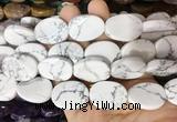 TWBS43 15 inches 18*25mm twist oval white howlite beads wholesale
