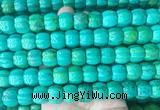 WBBS01 15 inches 9*12mm pumpkin yellow green howlite turquoise beads wholesale