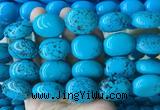 WBBS20 15 inches 23*27mm oval howlite turquoise gemstone beads wholesale