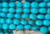 WBBS25 15 inches 13*16mm oval howlite turquoise gemstone beads wholesale
