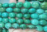 WBBS33 15 inches 16*18mm oval howlite turquoise gemstone beads wholesale