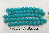 WBBS47 14mm carved round loose howlite turquoise gemstone beads wholesale WBBS47 14mm carved round loose howlite turquoise gemstone beads wholesale