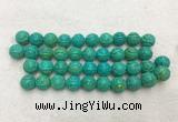 WBBS50 16mm carved round loose howlite turquoise gemstone beads wholesale