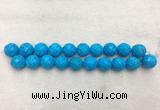 WBBS62 20mm carved round loose howlite turquoise gemstone beads wholesale